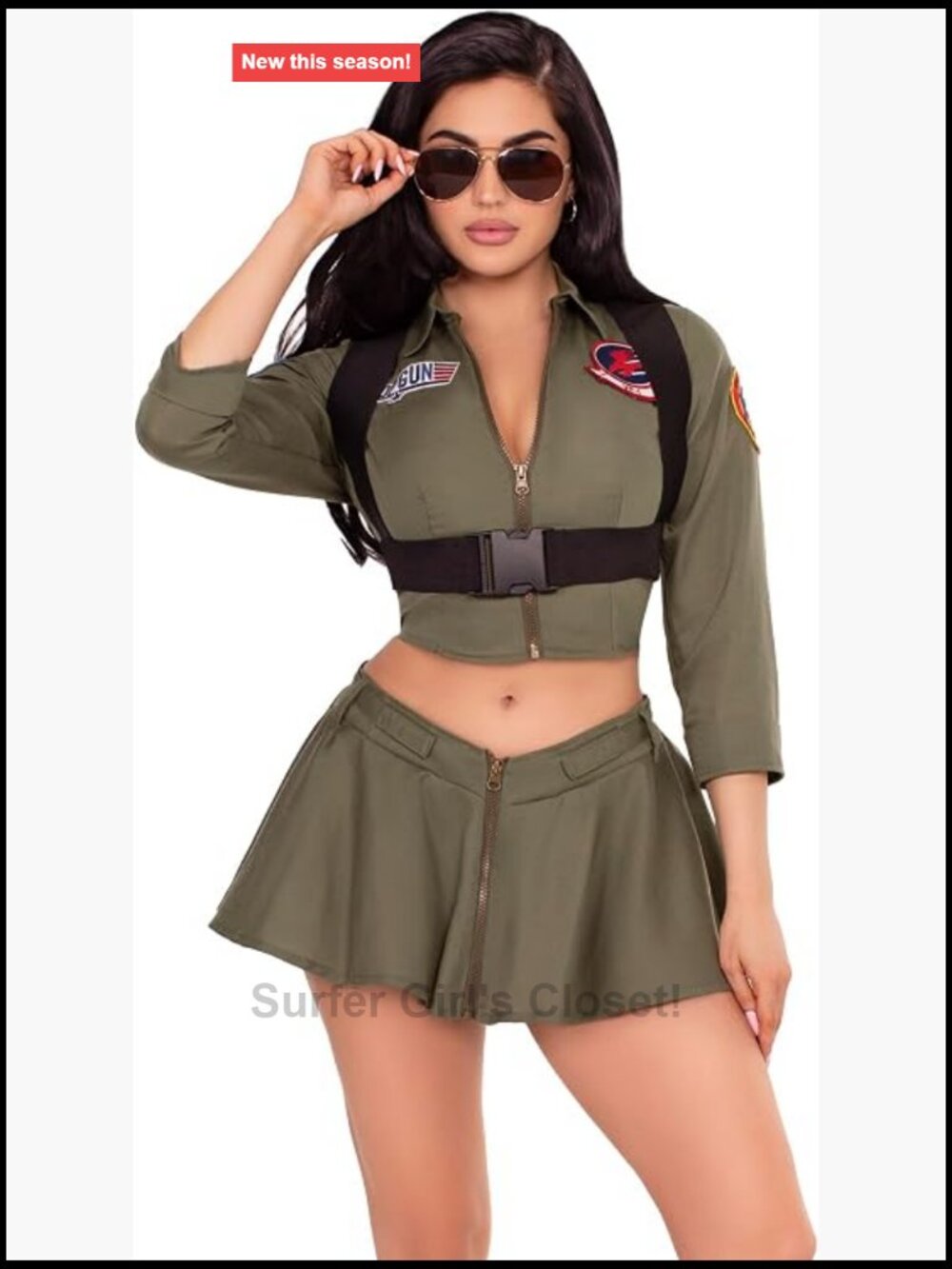 Top Gun Licensed Fighter Pilot Costume for Women - Sexy Halloween Outfit